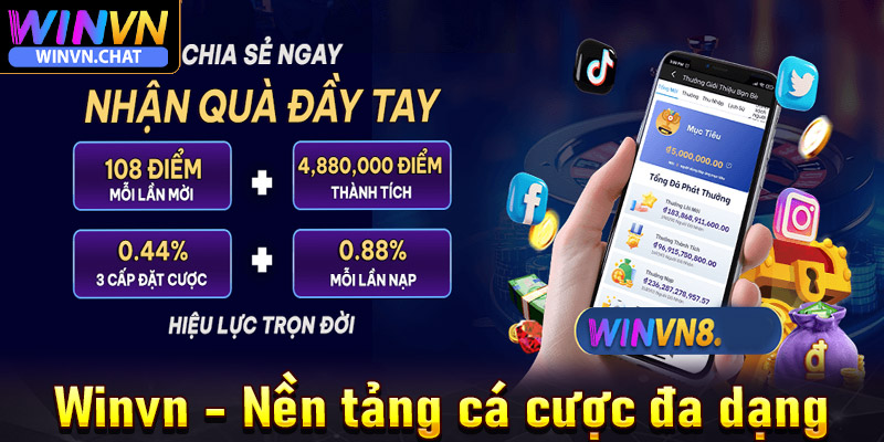 Winvn - Nền tảng cá cược đa dạng, đáp ứng mọi nhu cầu của người chơi